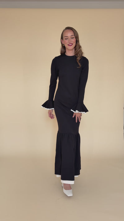 quiet elegance black maxi dress by rainsisters in a movement.