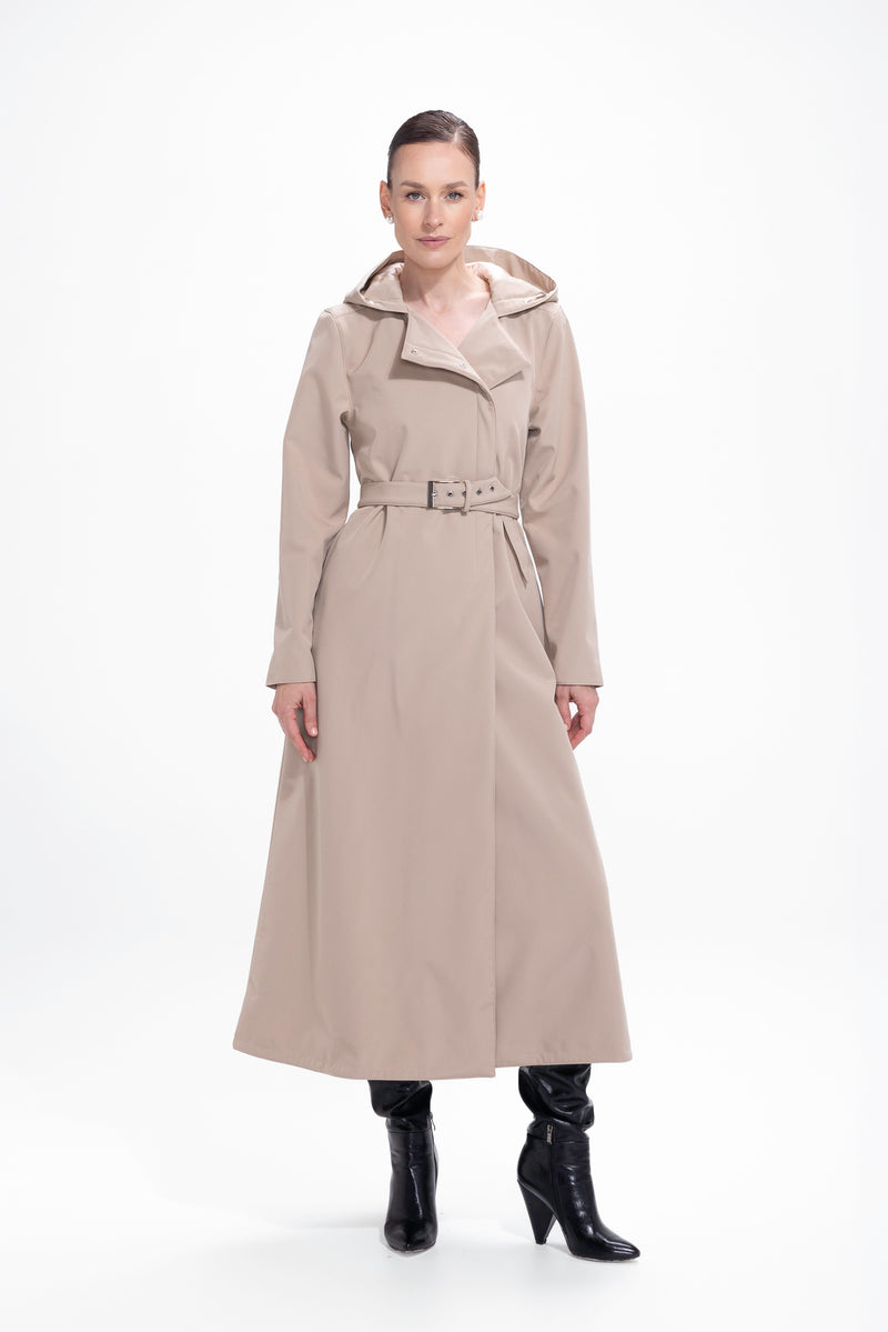 Video of Classic Trench beige waterproof women's trench coat by RainSisters