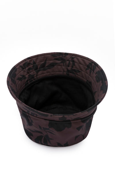 Elegant Brown Floral Bucket Hat