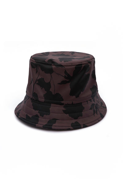 Elegant Brown Floral Bucket Hat