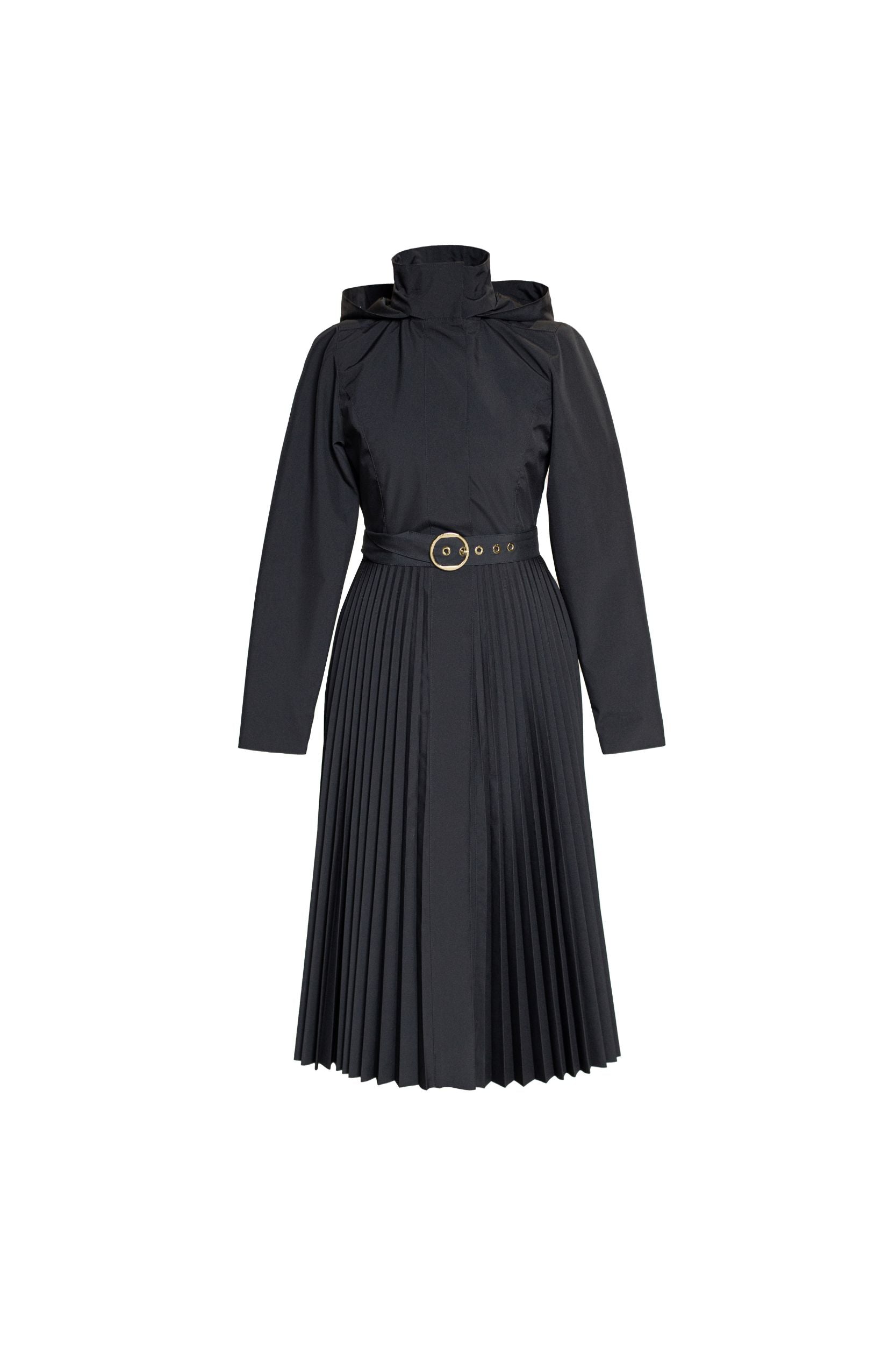 Black Sway black waterproof women's coat isolated on light background