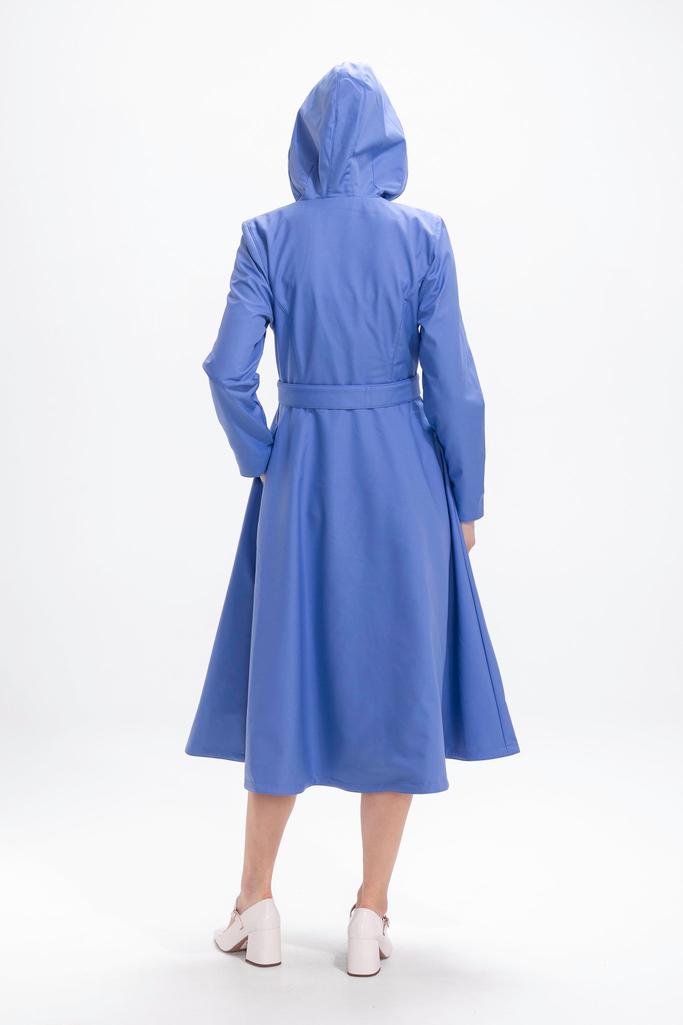 Double Breasted Trench Coat in Soft Blue | Blue Breeze