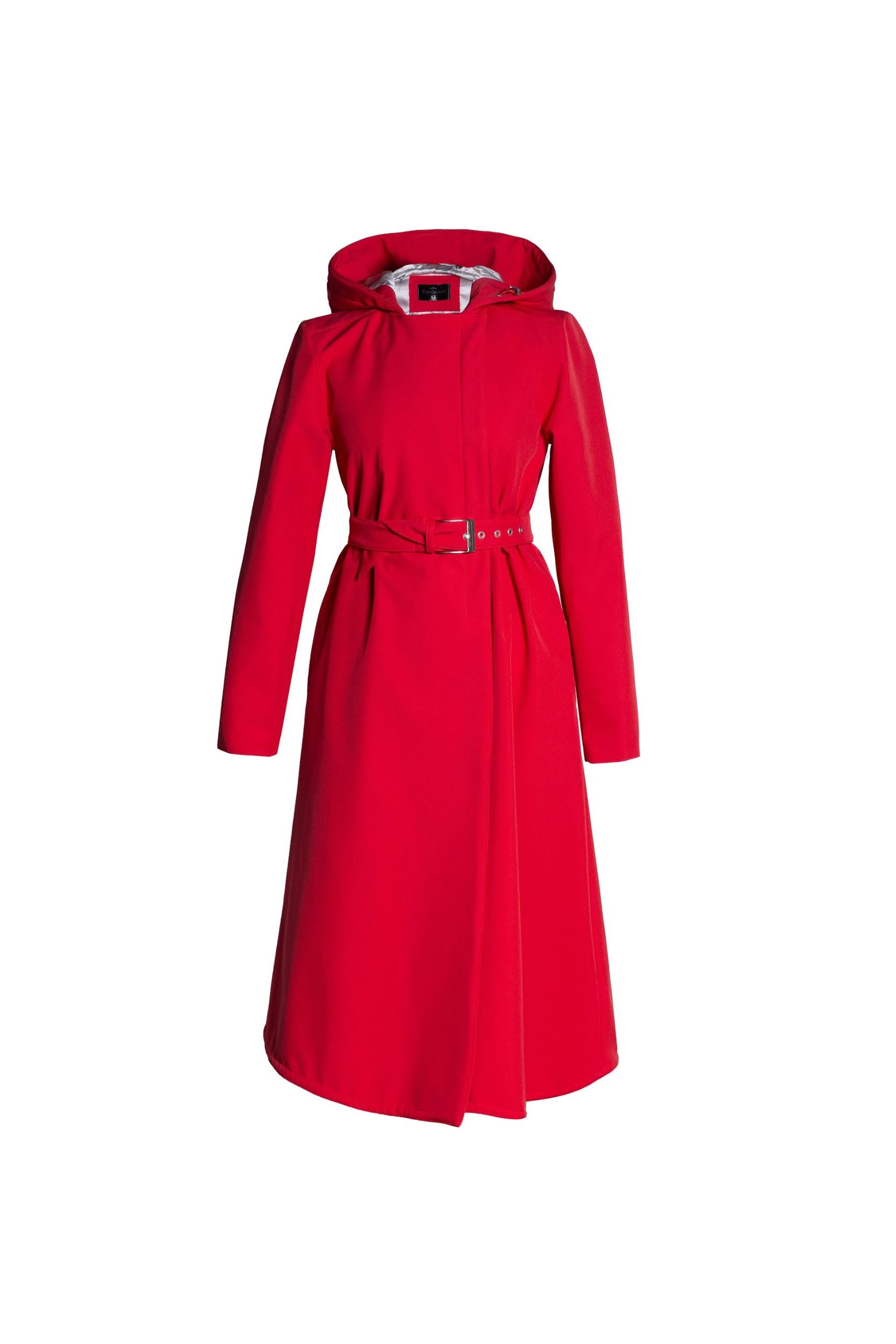 Double Breasted Trapeze Coat in Bright Red | Classic Red