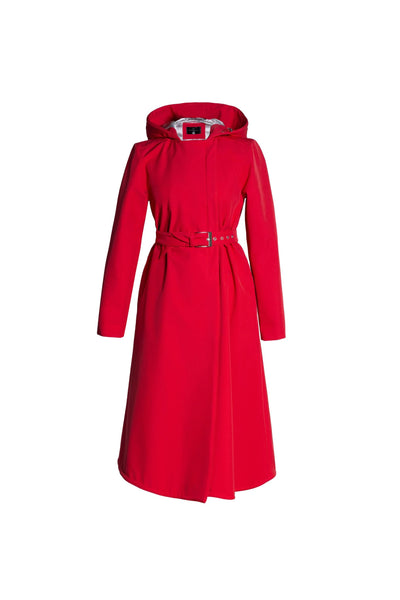 Double Breasted Trapeze Coat in Bright Red | Classic Red