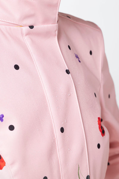 Fit and Flare Coat with A-Line Skirt in Soft Pink | Cotton Candy
