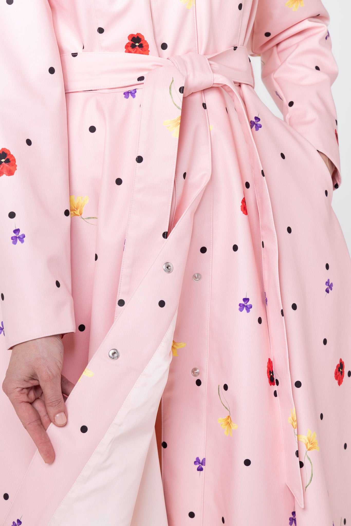 Fit and Flare Coat with A-Line Skirt in Soft Pink | Cotton Candy