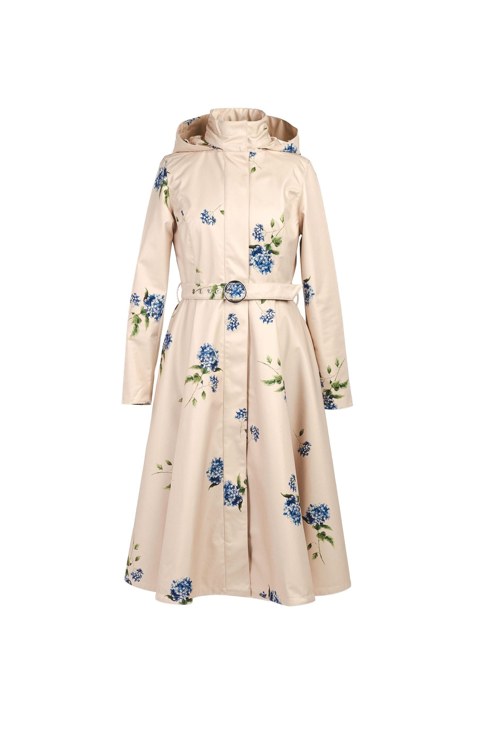 Gentle Bloom beige waterproof women's coat on light background