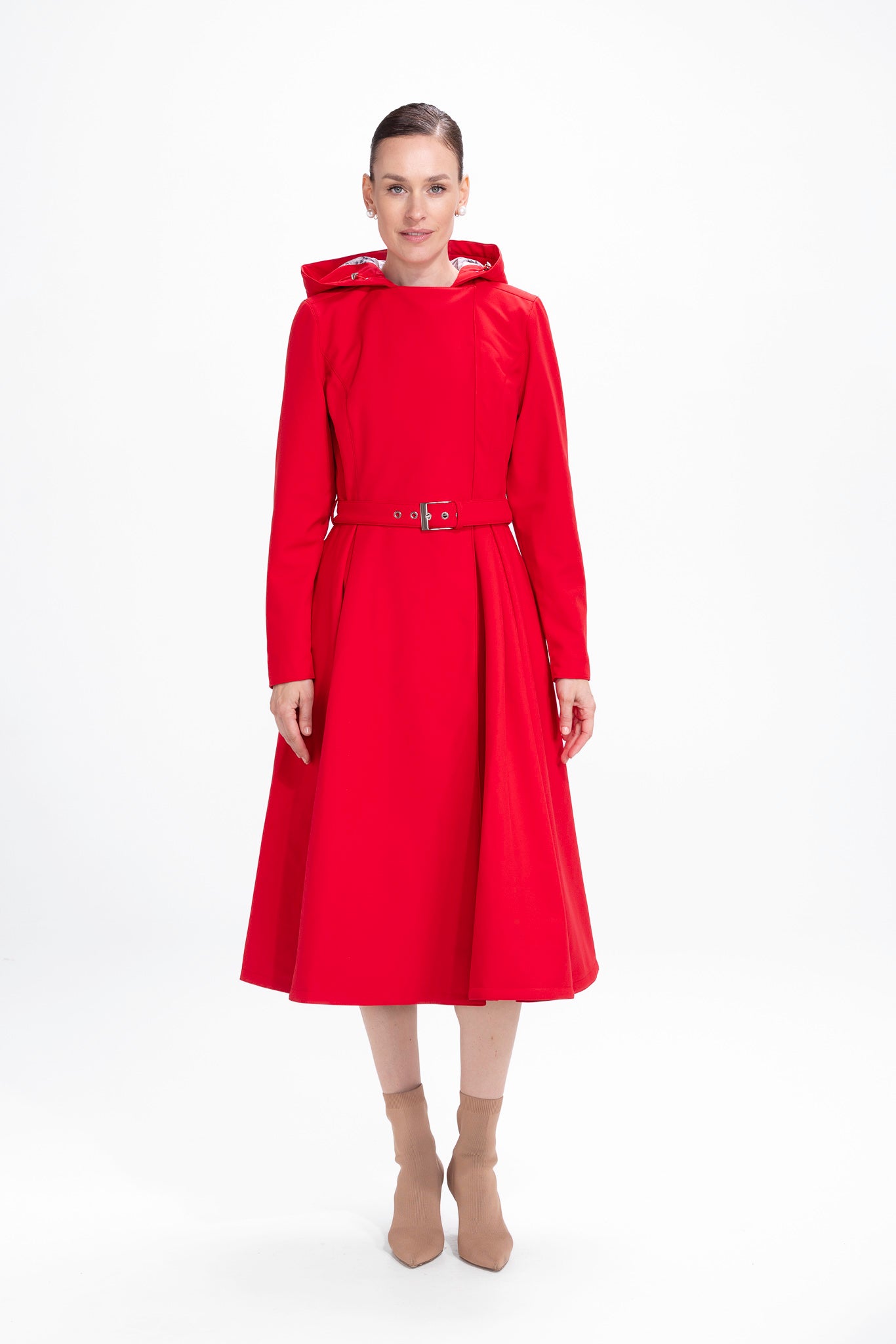 Double Breasted Trench Coat in Bright Red | Queen of Hearts