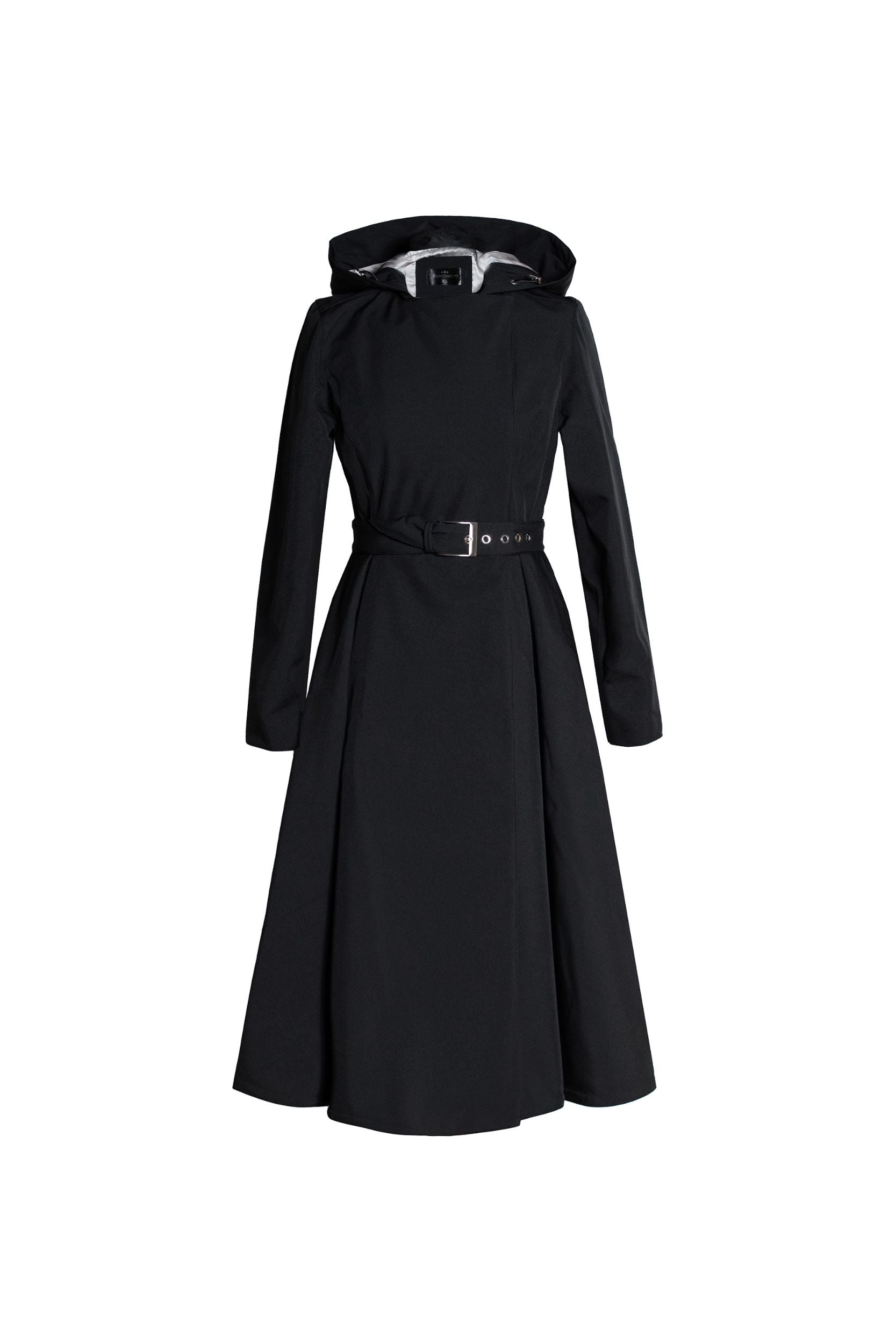 Queen of Spades black women's trench coat on light background