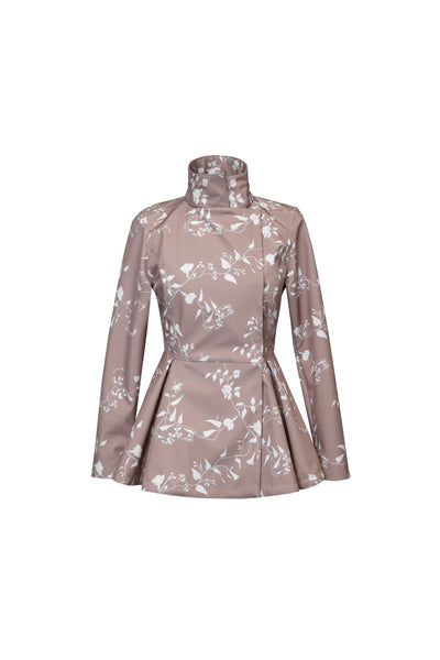Rose Blush beige pink women's waterproof jacket on light background