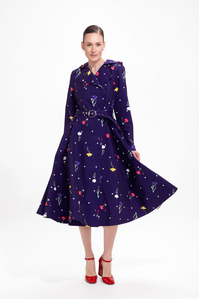 'Violet Bloom' coat in size M (with imperfection)