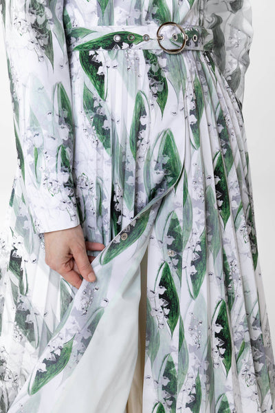 Soft minty Italian satin lining inside Whispers of May women's waterproof coat