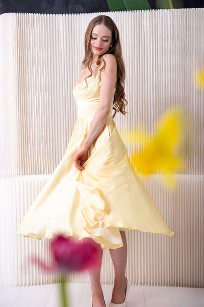 Fit and Flare Dress in Yellow | Vanilla Sunbeam