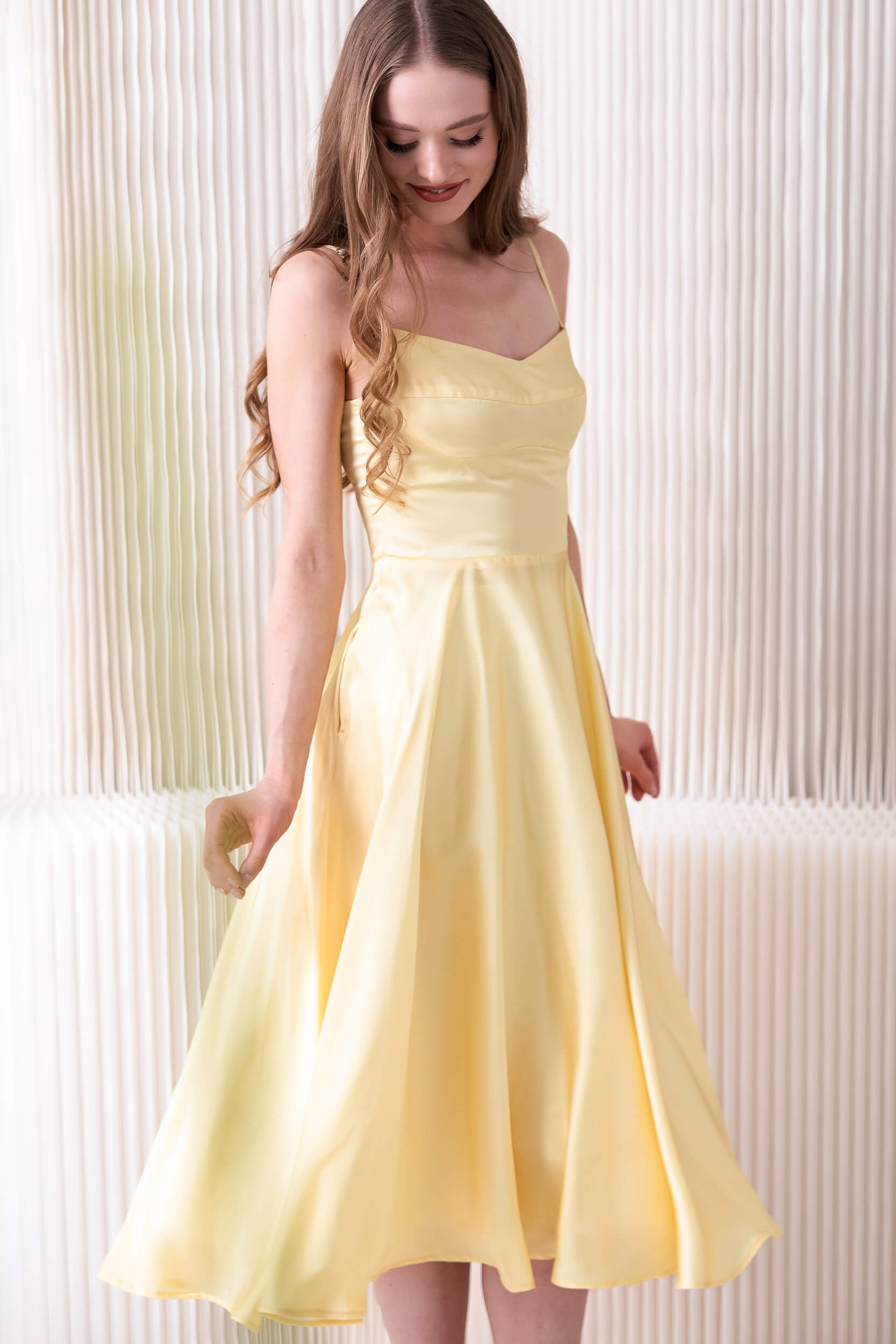 Fit and Flare Dress in Yellow | Vanilla Sunbeam