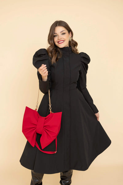 Bow Clutch Purse in Red