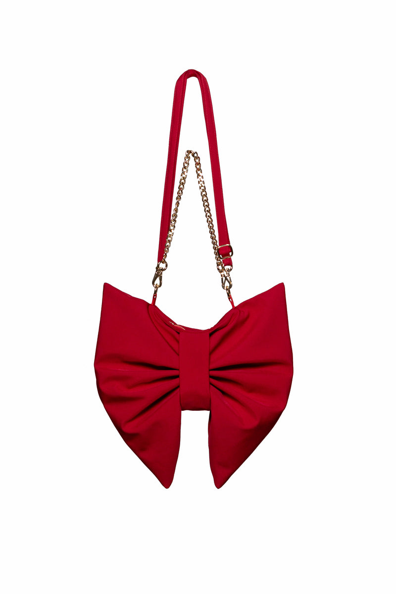 Red Bow Clutch Purse