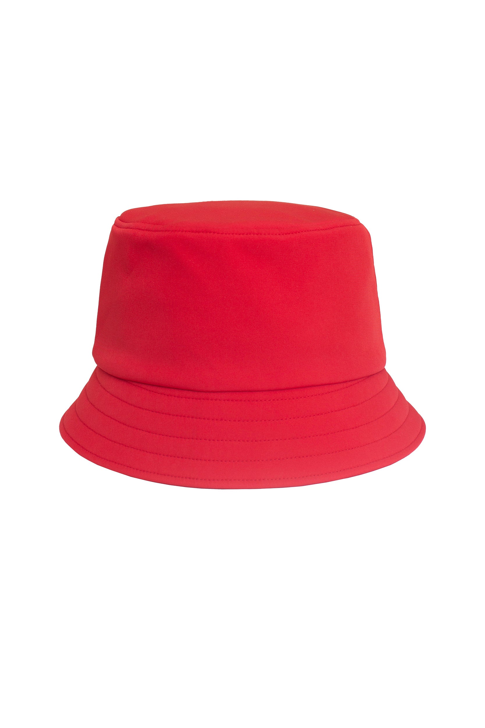 Red waterproof bucket hat Waltz in Red on a white background