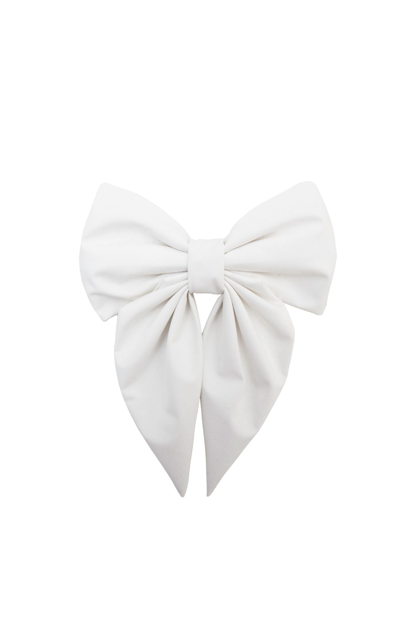 White hair bow on a white background