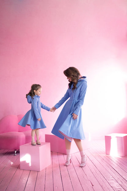 Soft blue mommy and me set