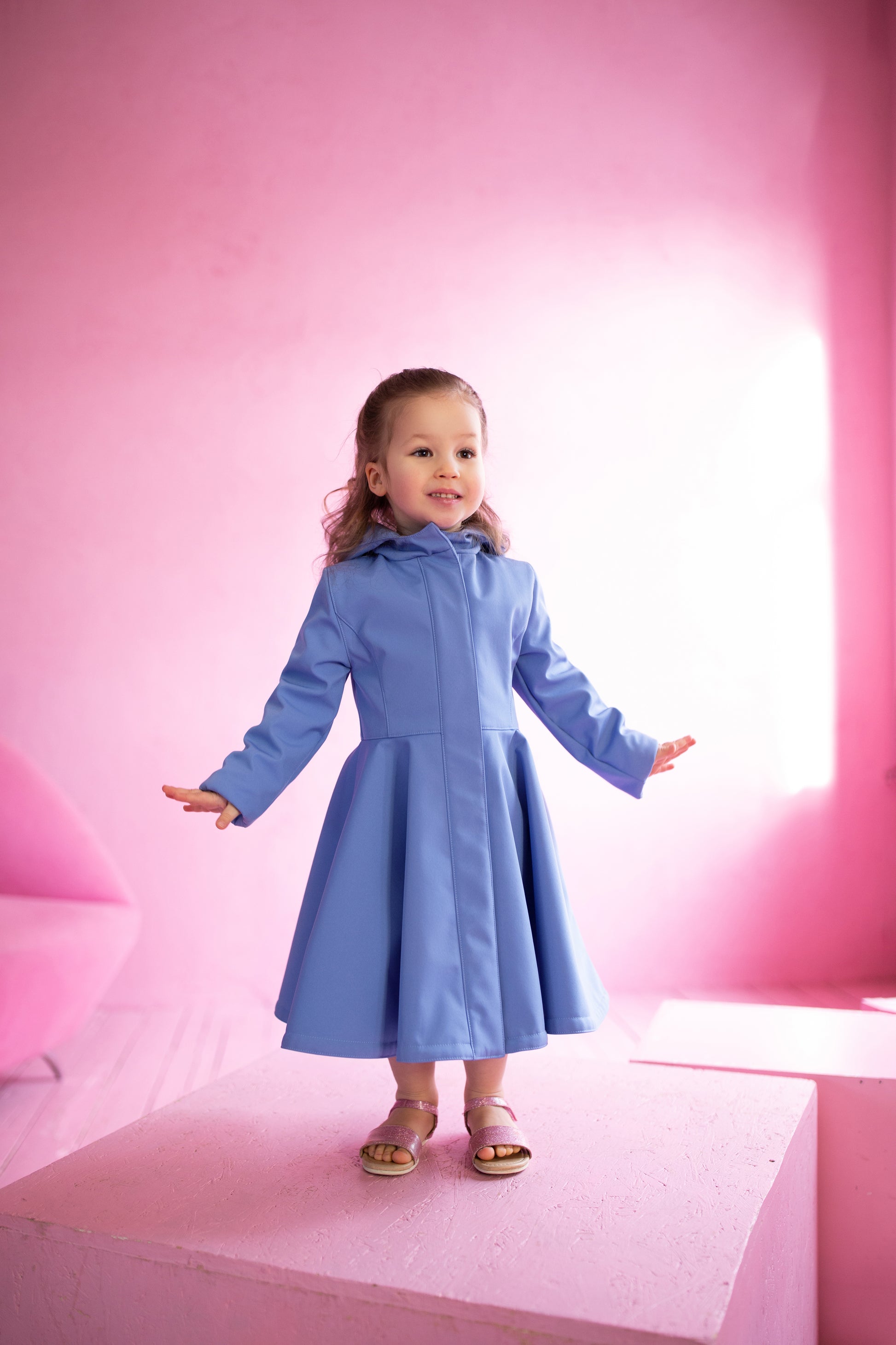soft blue coat for girls