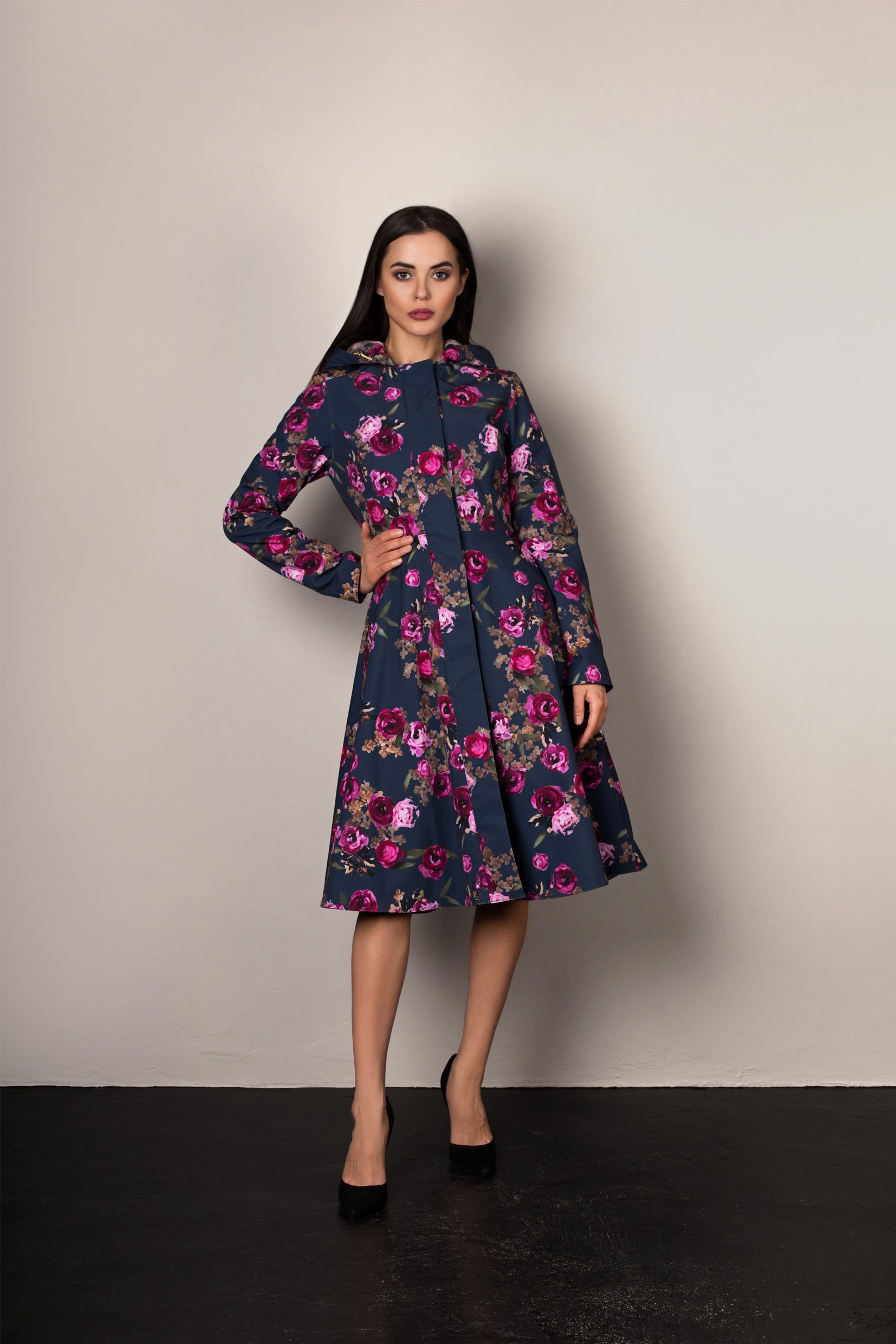 Flared on sale coat dress