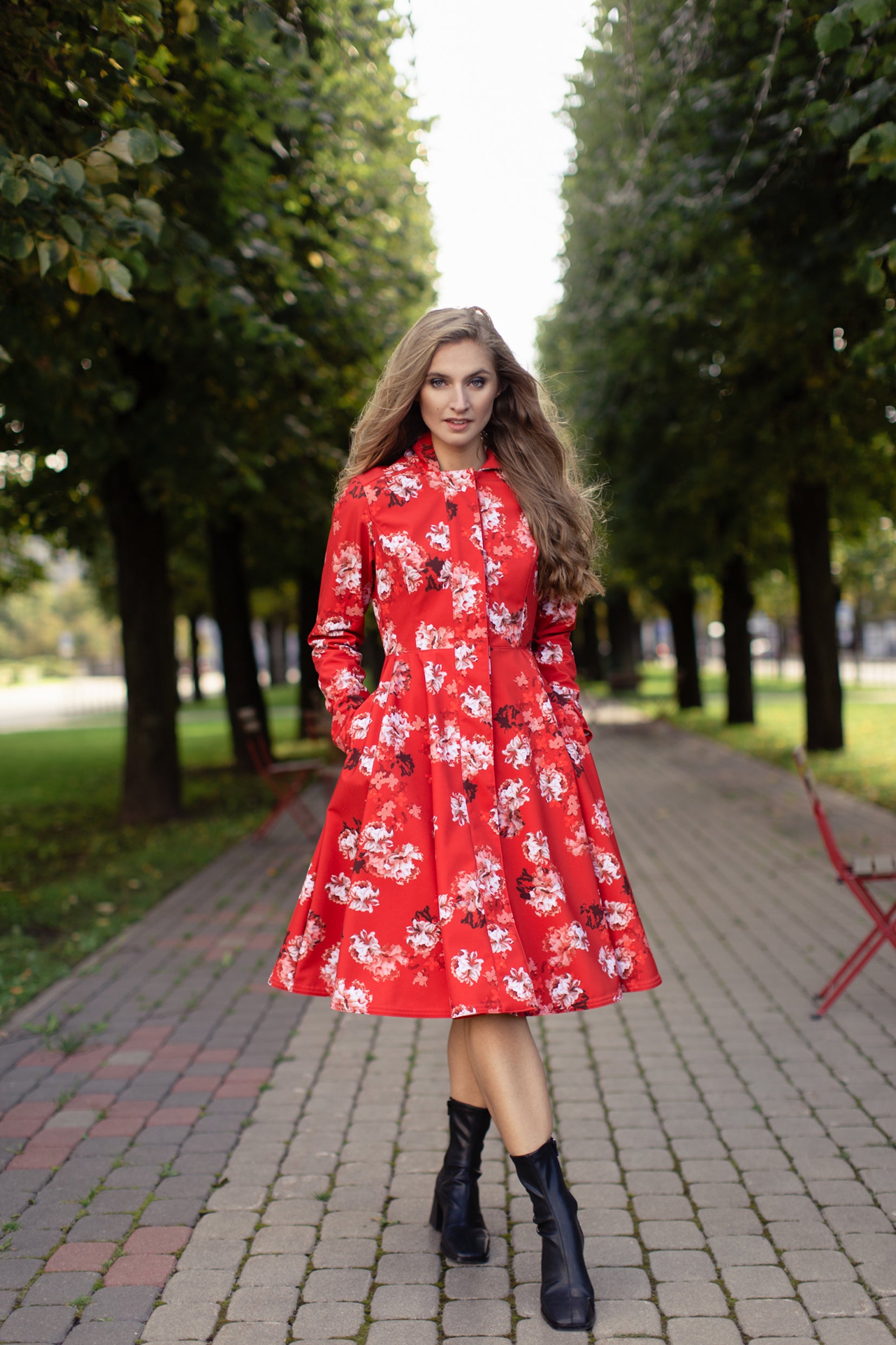 Audrey' Silk and Wool Dress Coat in Rosa – Santinni