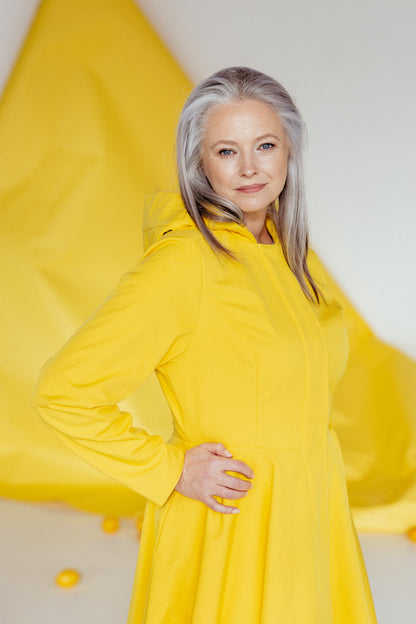 Bright Yellow Raincoat for Women