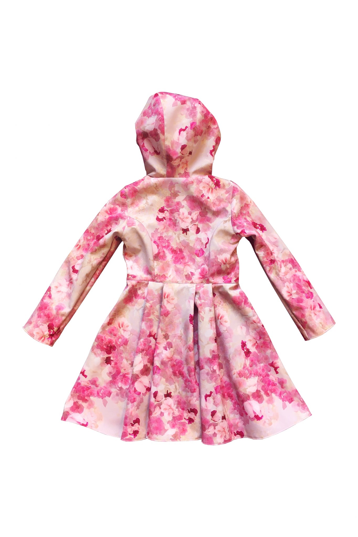 Fit and flare 2024 raincoat with hood