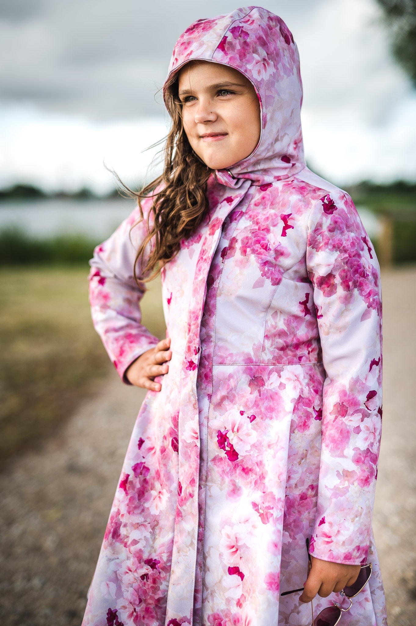 Ladies raincoat with discount hood